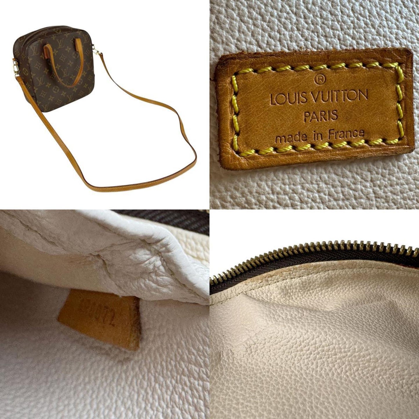 Louis Vuitton Louis Vuitton Handbag Shoulder Bag Monogram Spontini Canvas Brown Gold