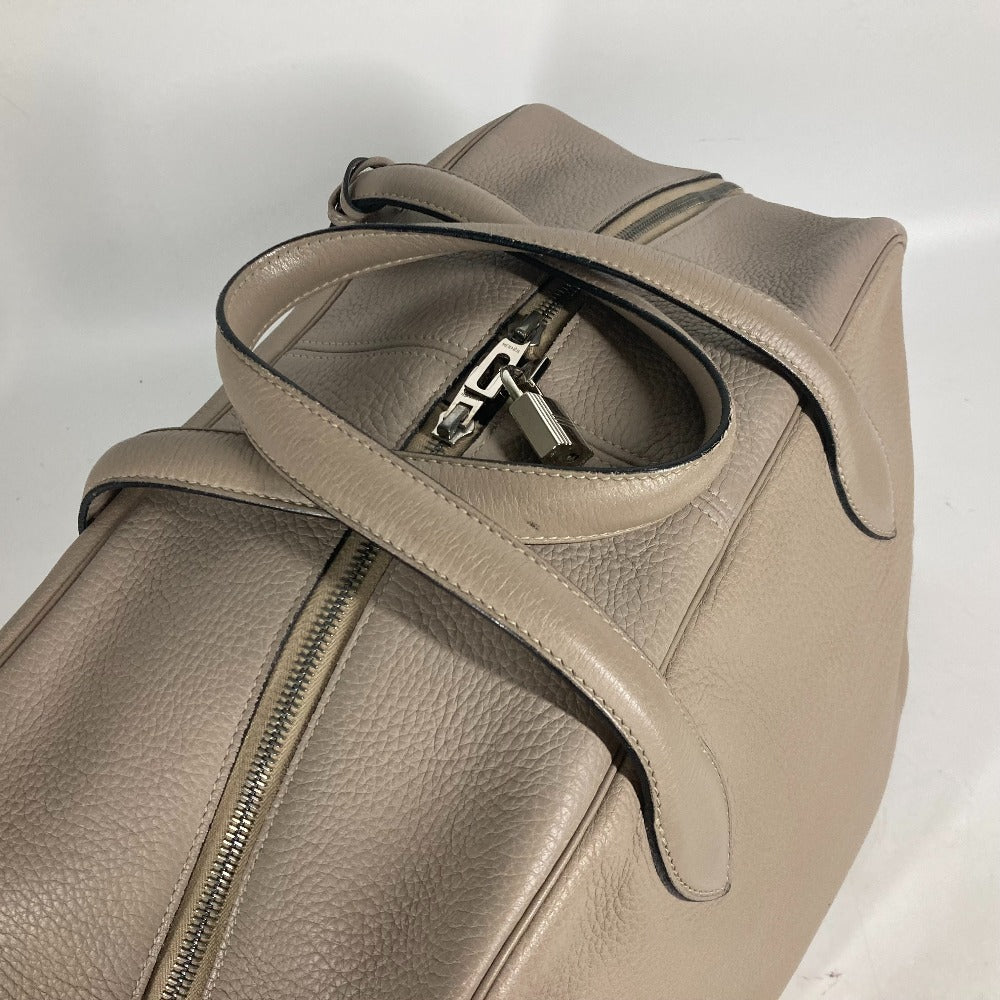 Hermes Boston Duffel Bag Taurillon Clemence Beige Victoria 2 35 Unisex(Unisex)