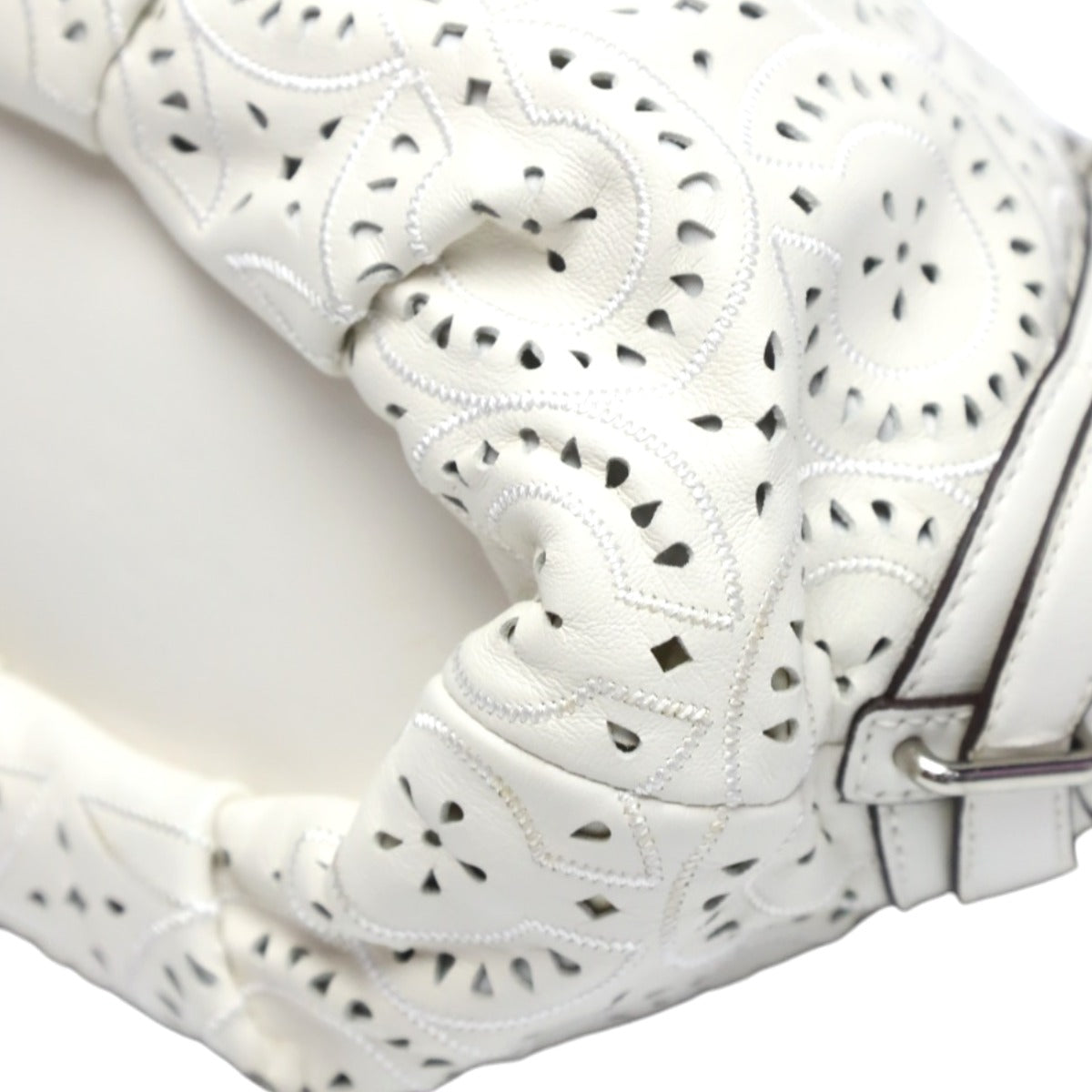 Coach Handbag 16997 Leather White Madison Punching 2Way Leather Cut Op Art Leather Sophia Shirakawa