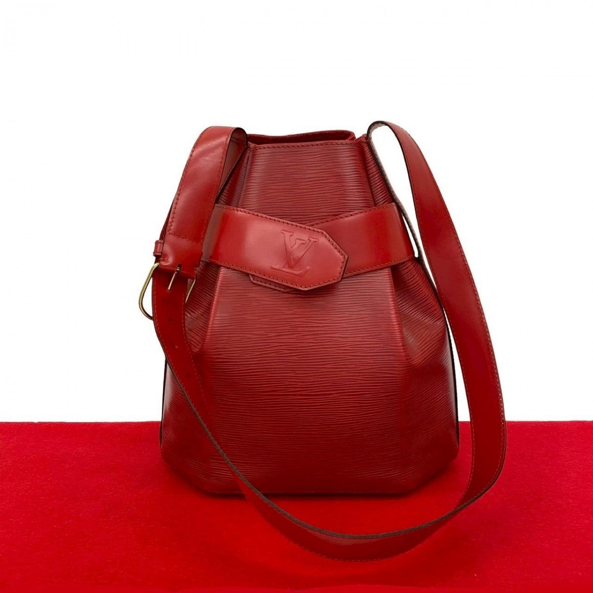 Louis Vuitton Shoulder Bag M80207 Leather Red Epi Sac De Paul Pm