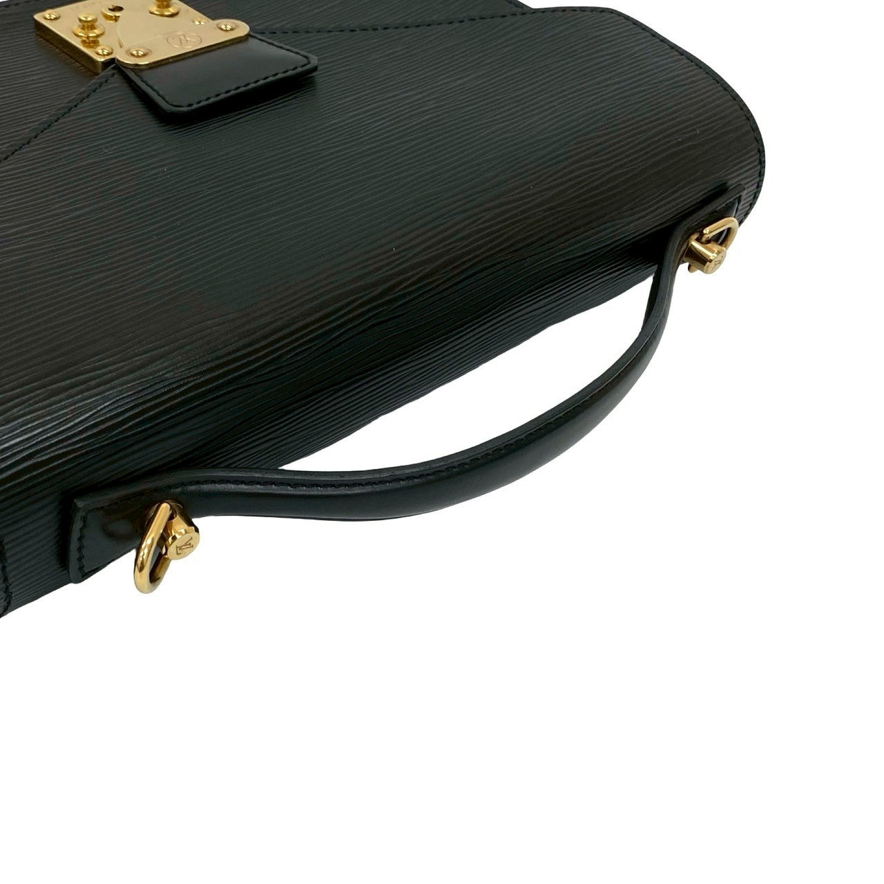 Louis Vuitton Shoulder Bag Leather Black Epi Monceau