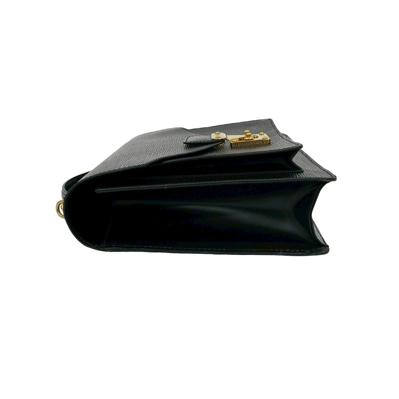Louis Vuitton Shoulder Bag Leather Black Epi Monceau
