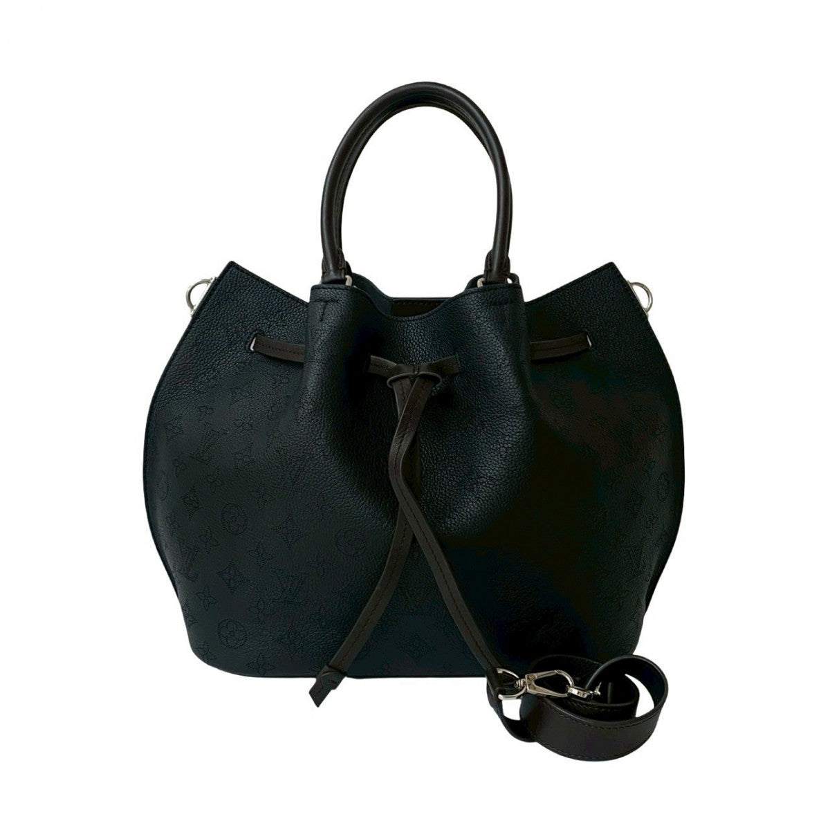 Louis Vuitton Shoulder Bag M54402 Leather Black Mahina Giroratta