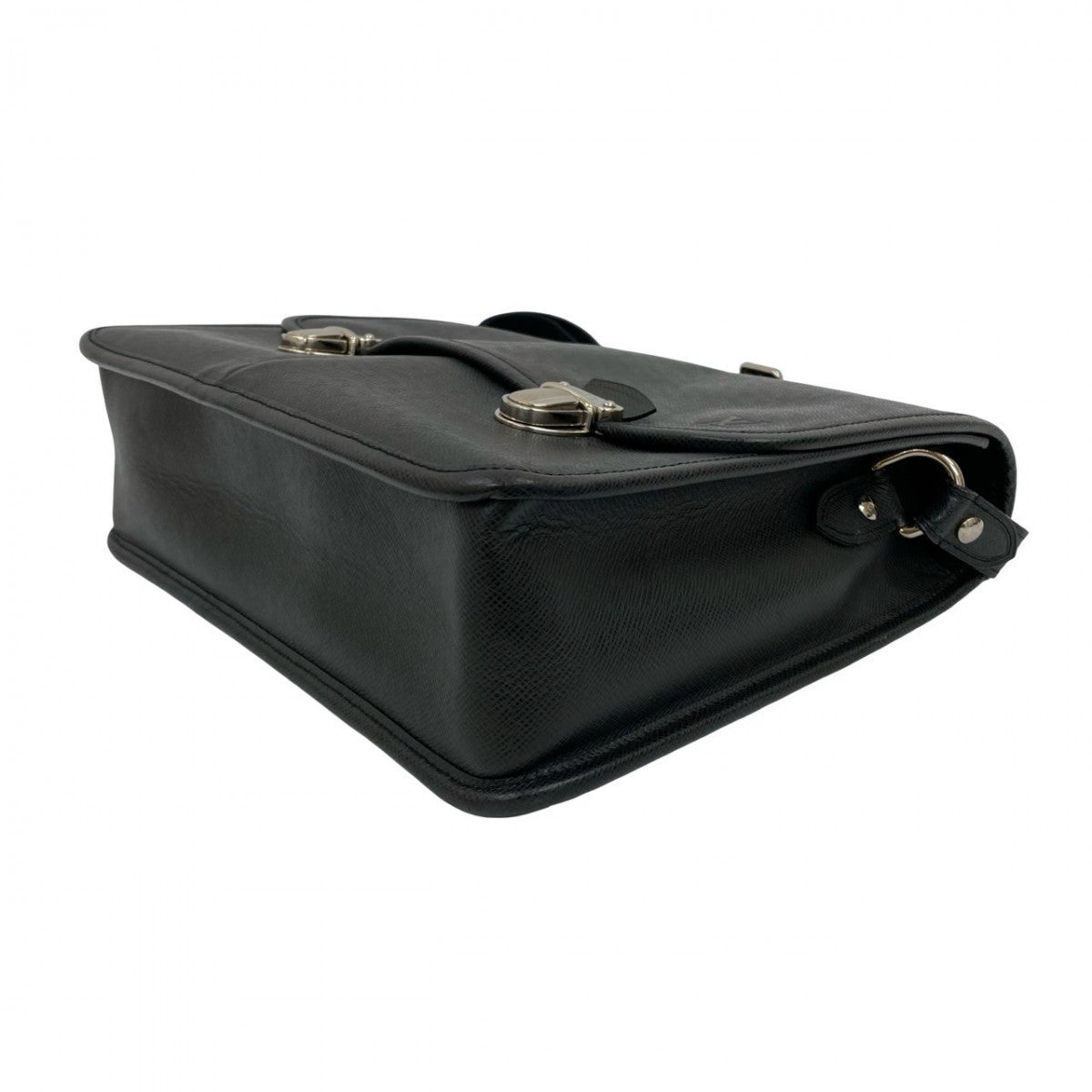 Louis Vuitton Shoulder Bag Leather Black Taiga Alexei