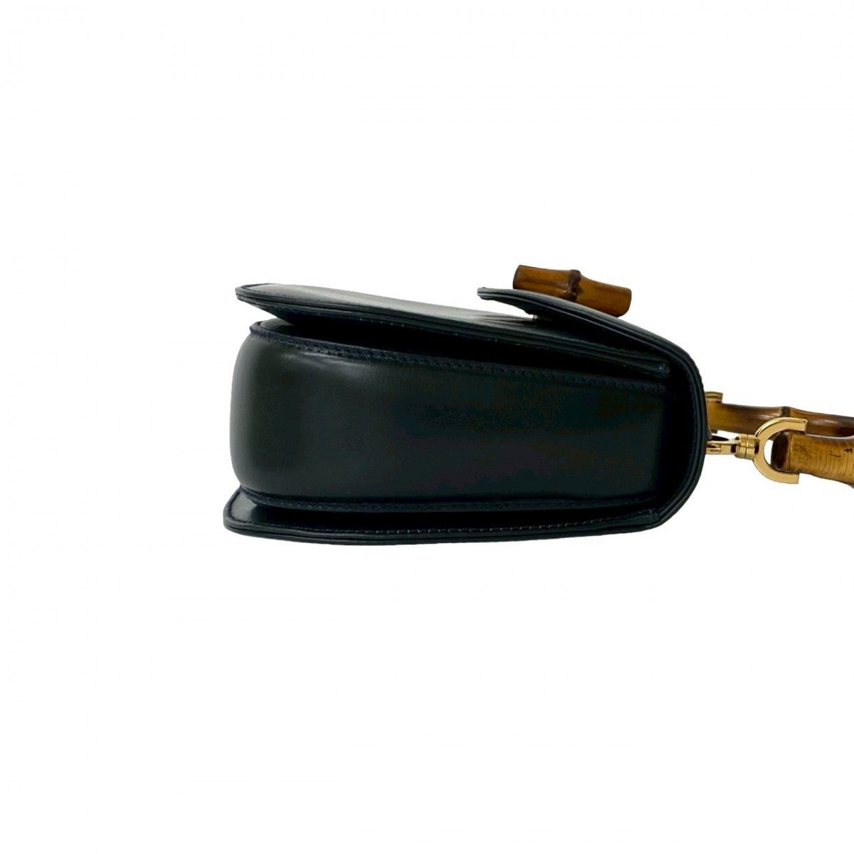 Gucci Handbag Leather Navy Bamboo