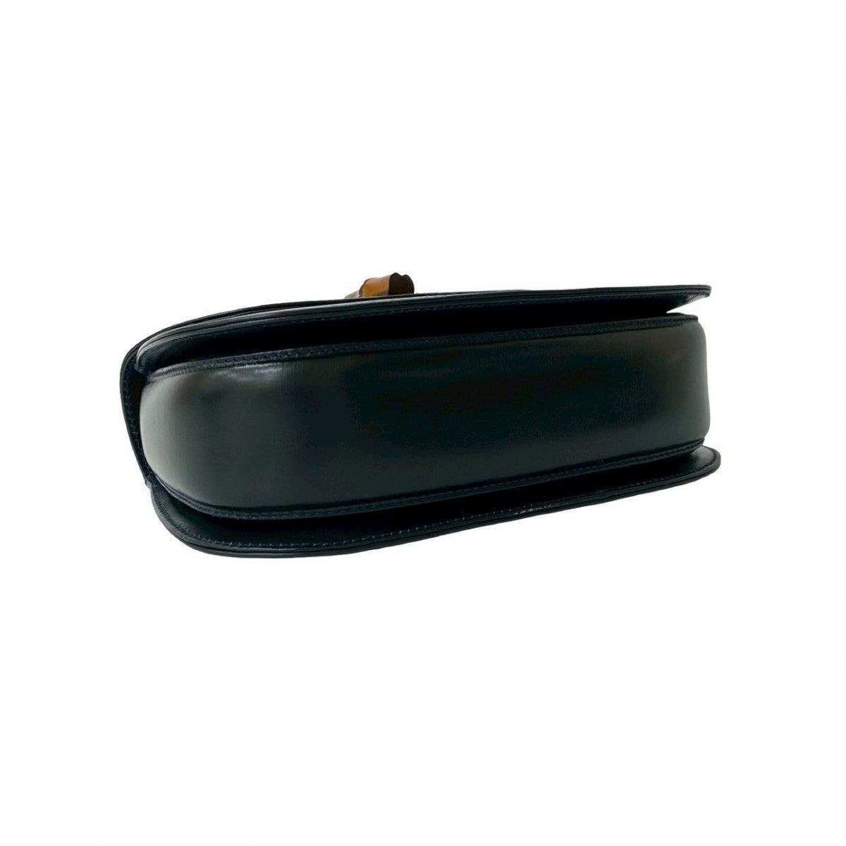 Gucci Handbag Leather Navy Bamboo