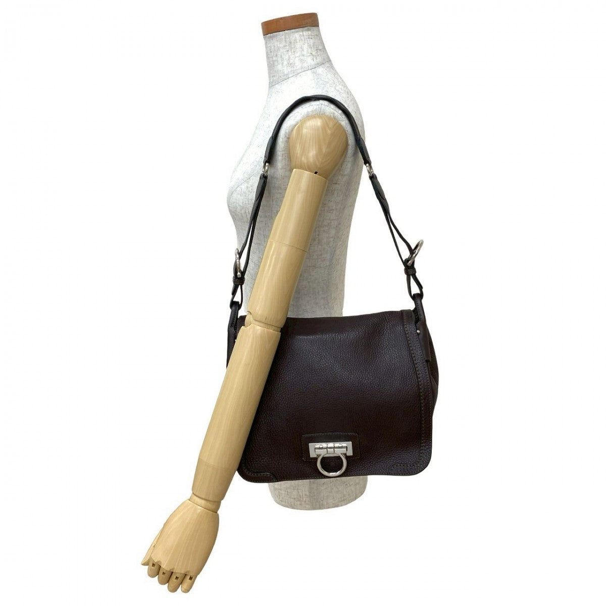 Salvatore Ferragamo Shoulder Bag Leather Brown