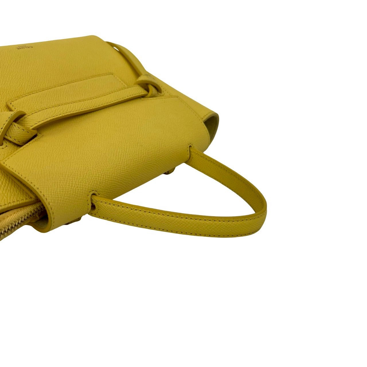 Celine Shoulder Bag Leather Yellow Belt Bag Nano