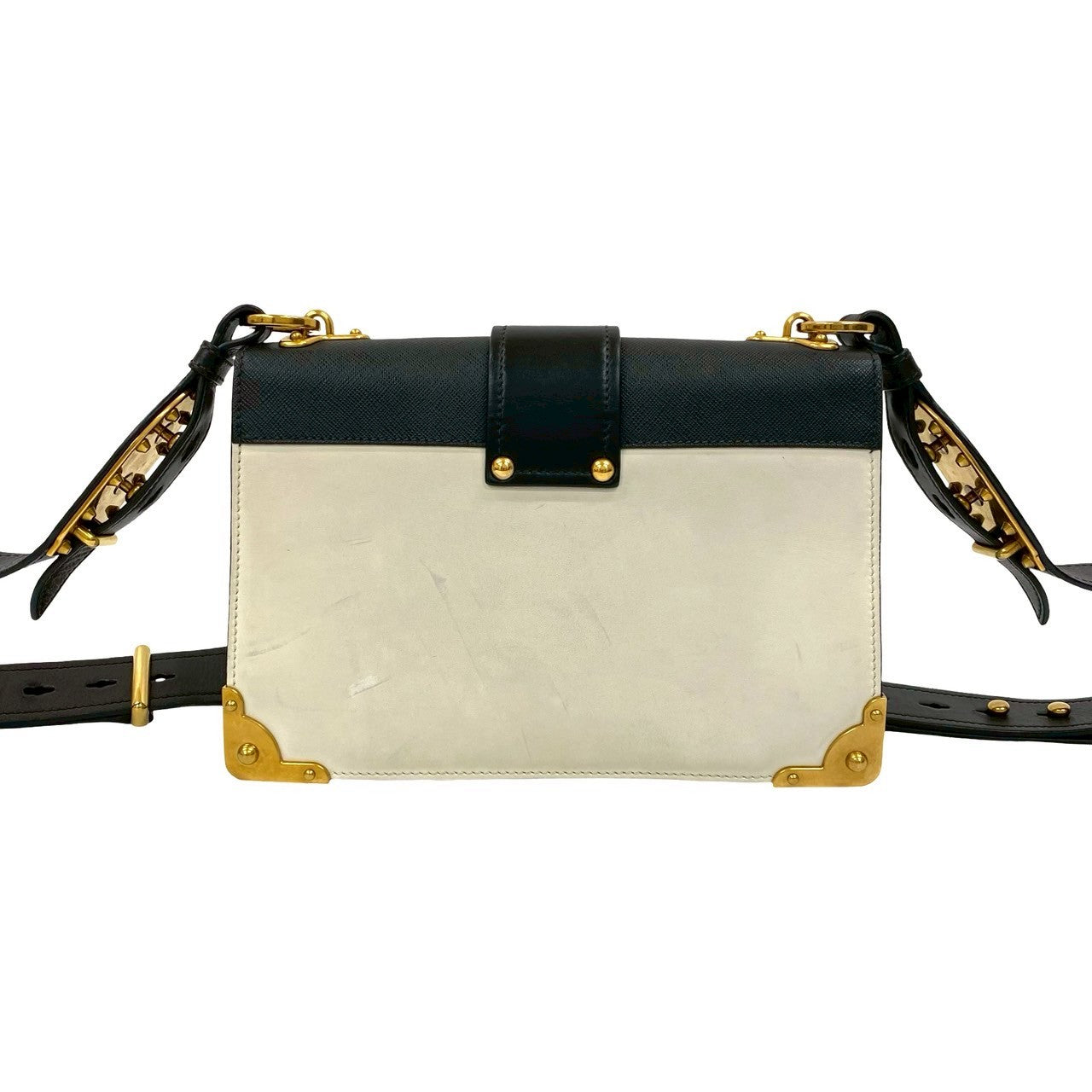 Prada Shoulder Bag Leather Black Kaye
