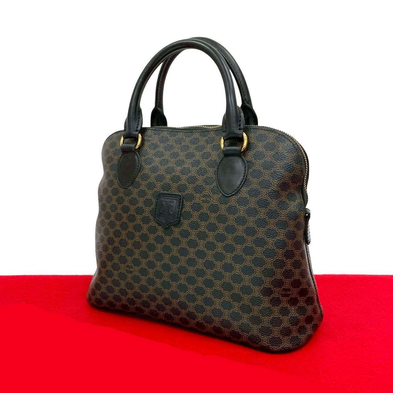 Celine Handbag Leather Black