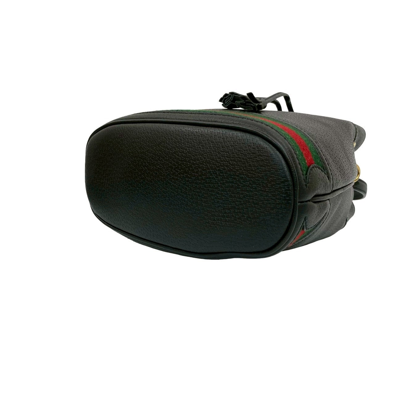 Gucci Shoulder Bag Leather Black Ophidia Small Bucket Bag