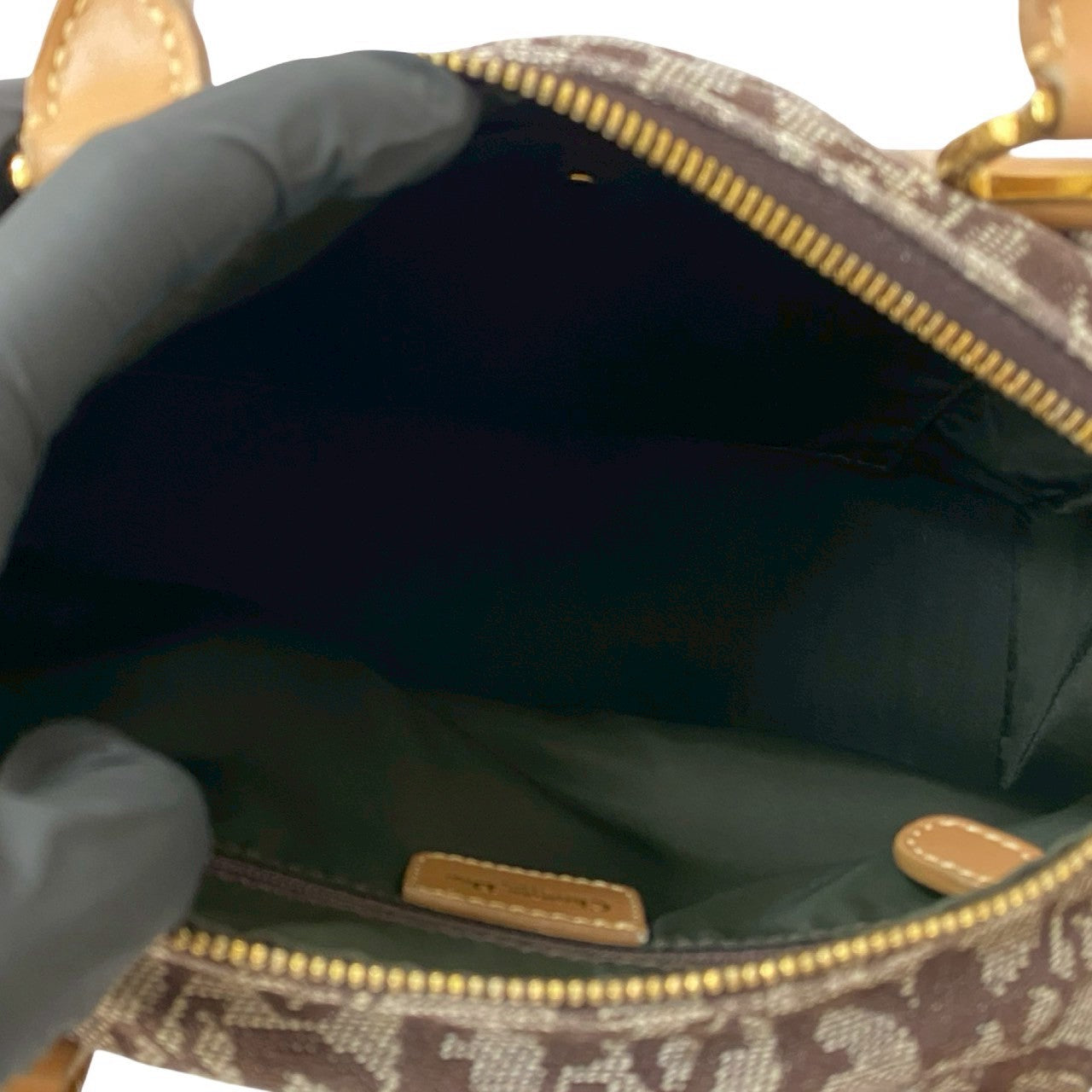 Dior Handbag Canvas Brown