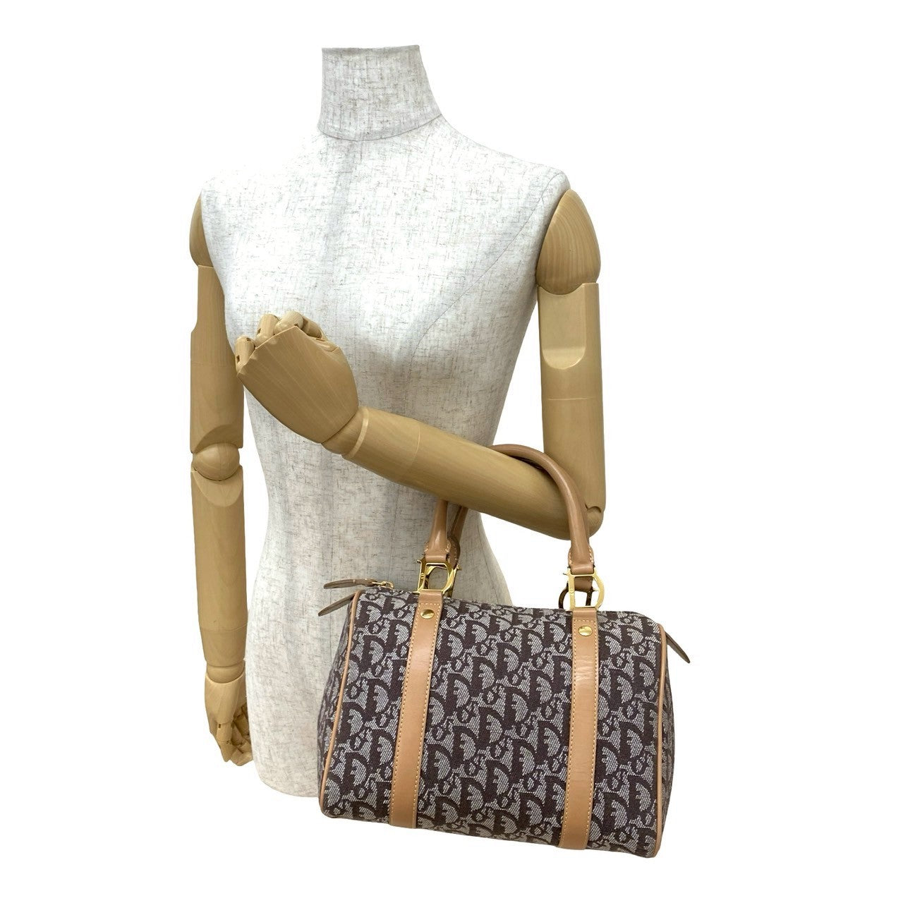 Dior Handbag Canvas Brown