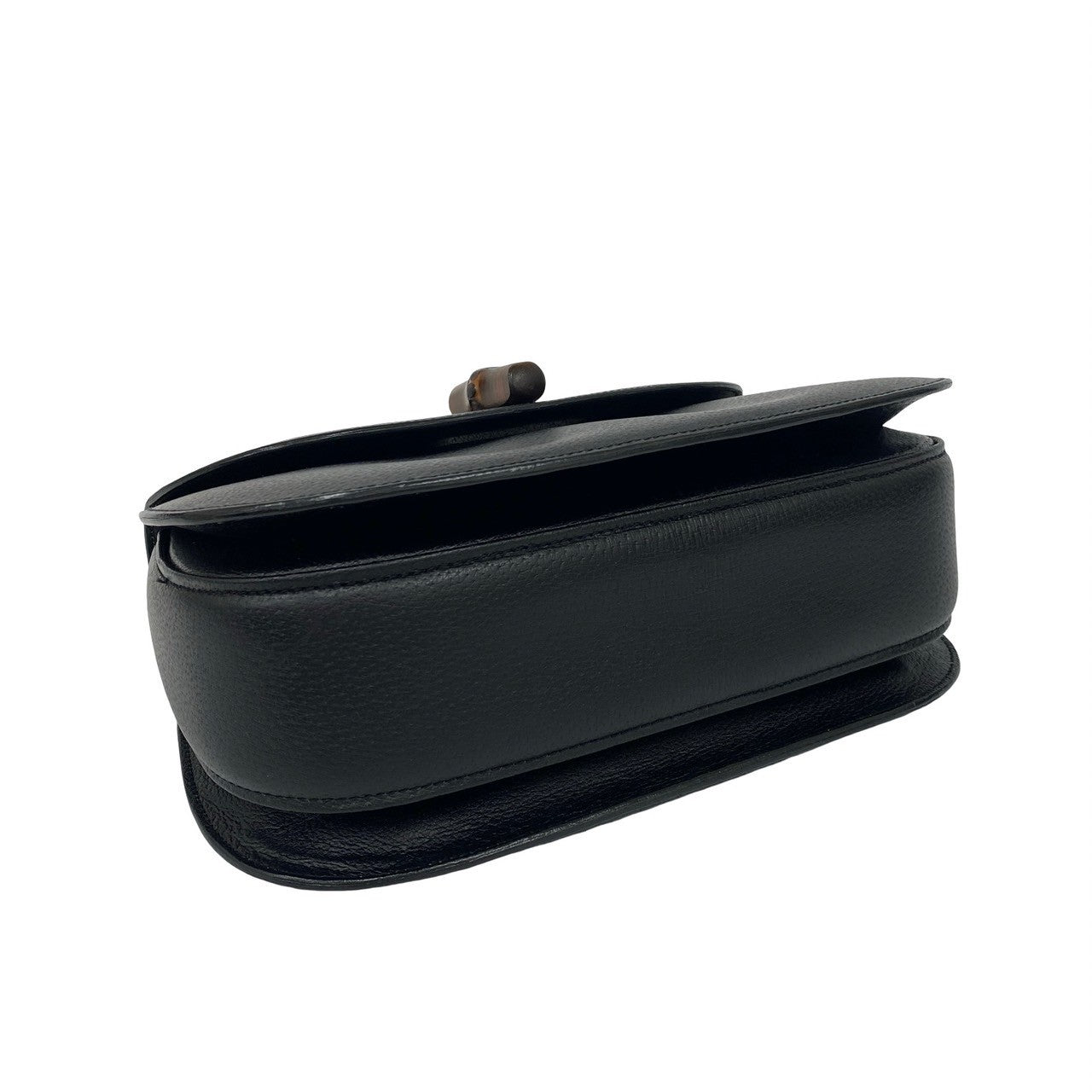 Gucci Handbag Leather Black Bamboo