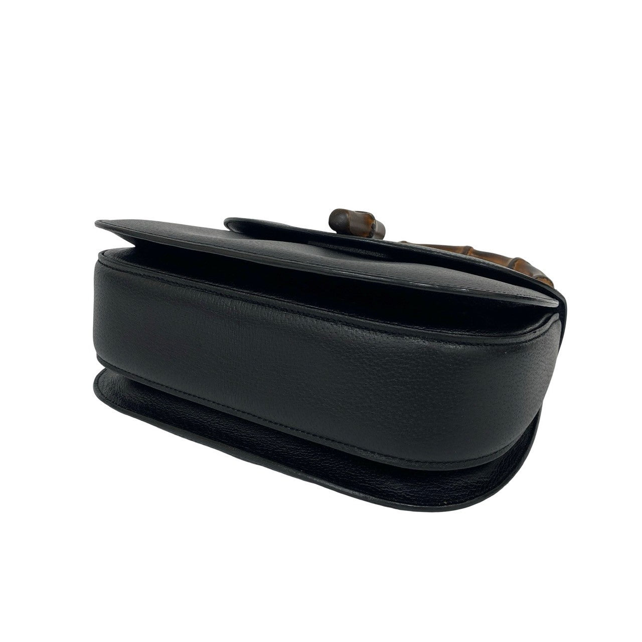 Gucci Handbag Leather Black Bamboo