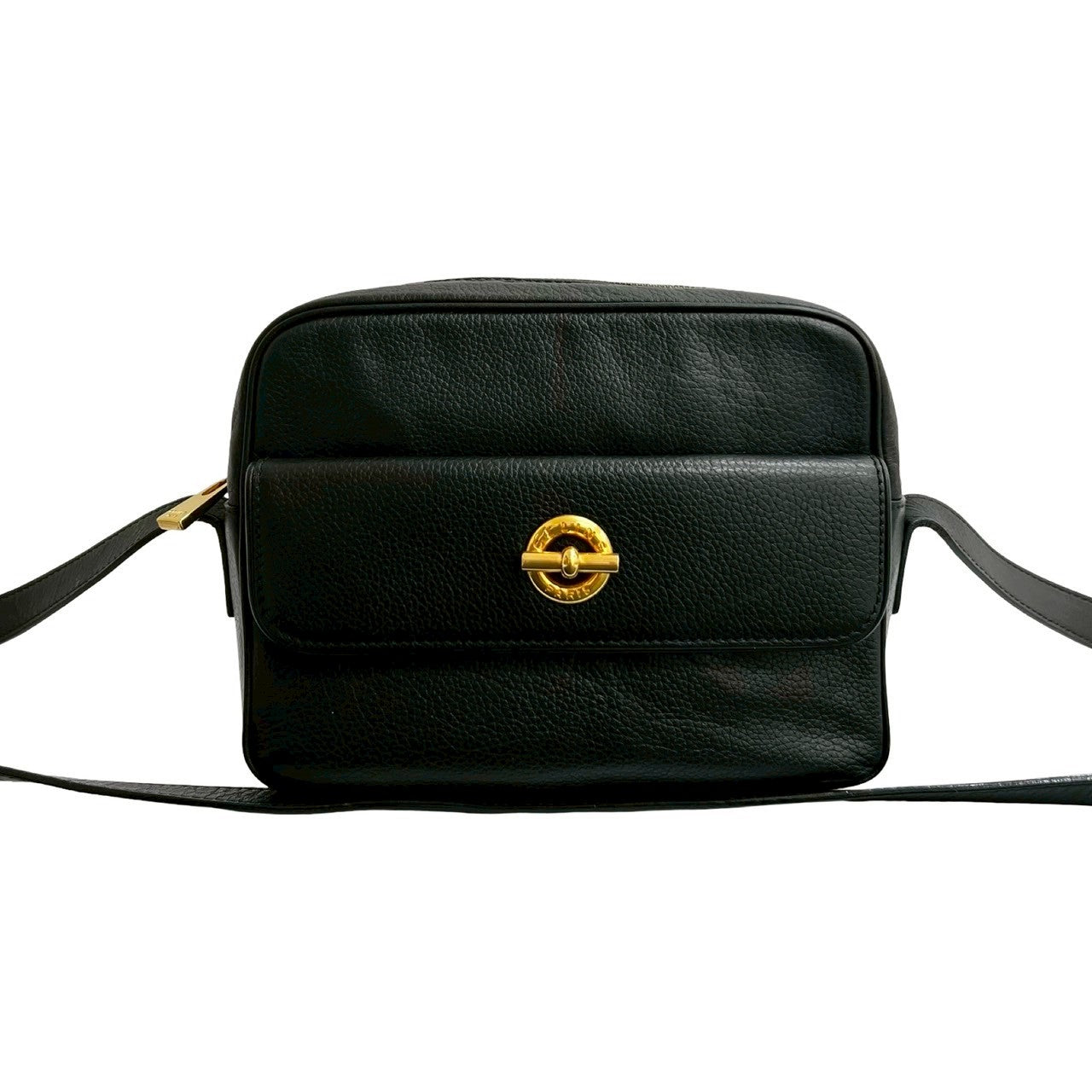 Celine Shoulder Bag Leather Black