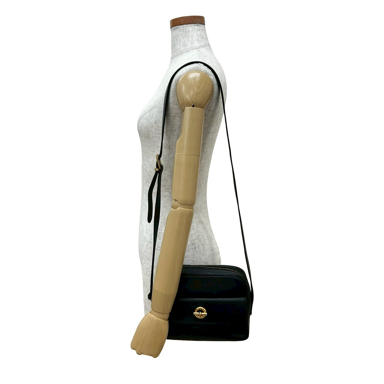 Celine Shoulder Bag Leather Black