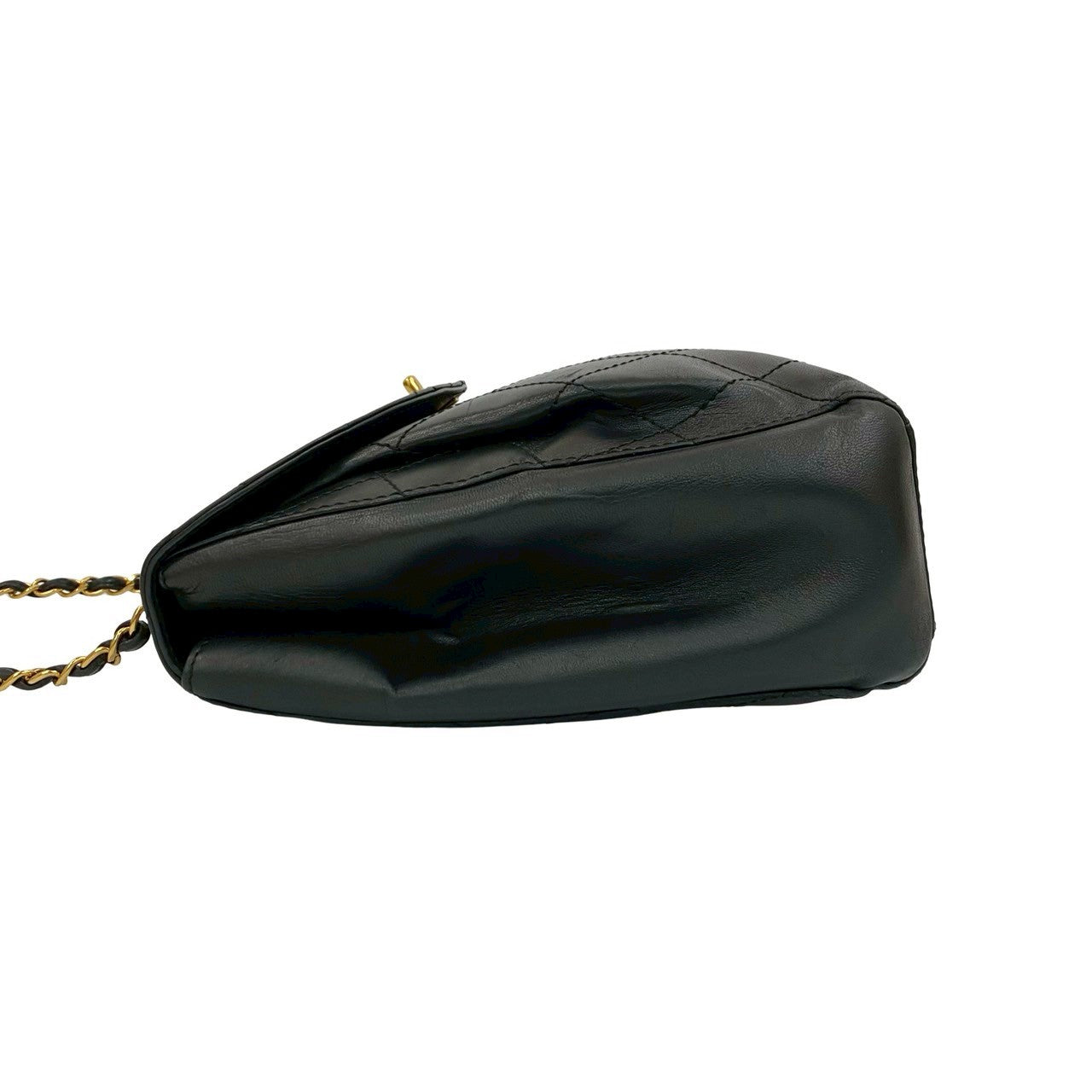 Chanel Shoulder Bag Lambskin Black Matrasse