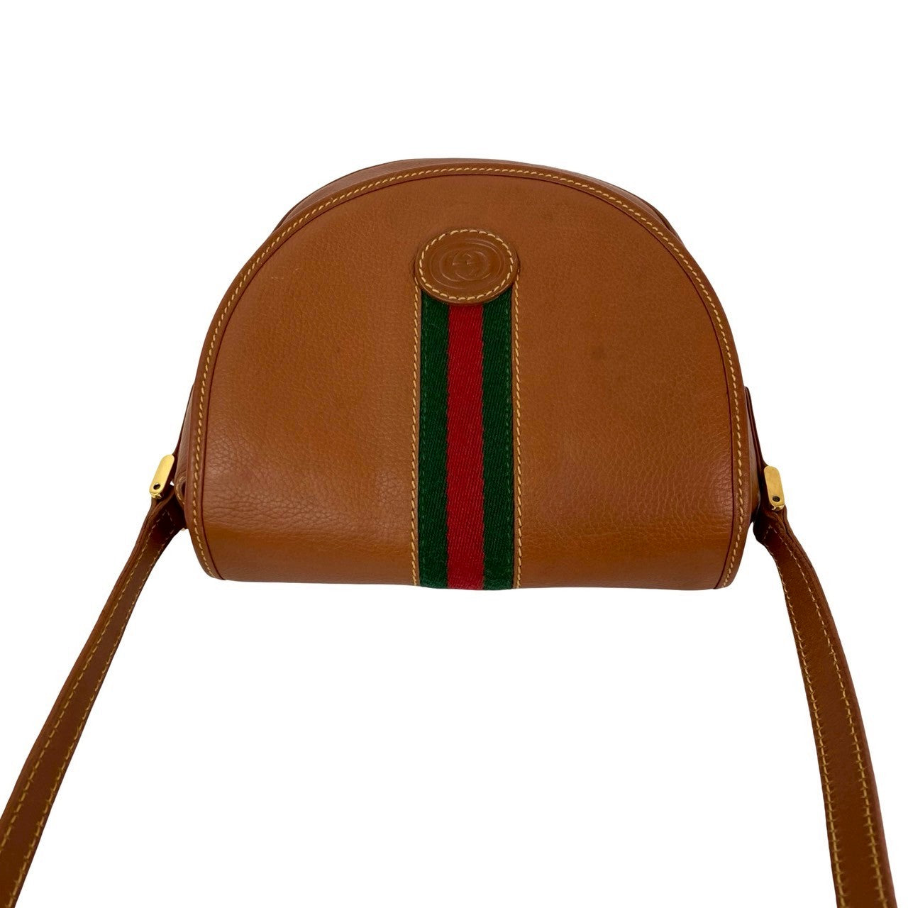 Gucci Shoulder Bag Leather Brown Sherry Line