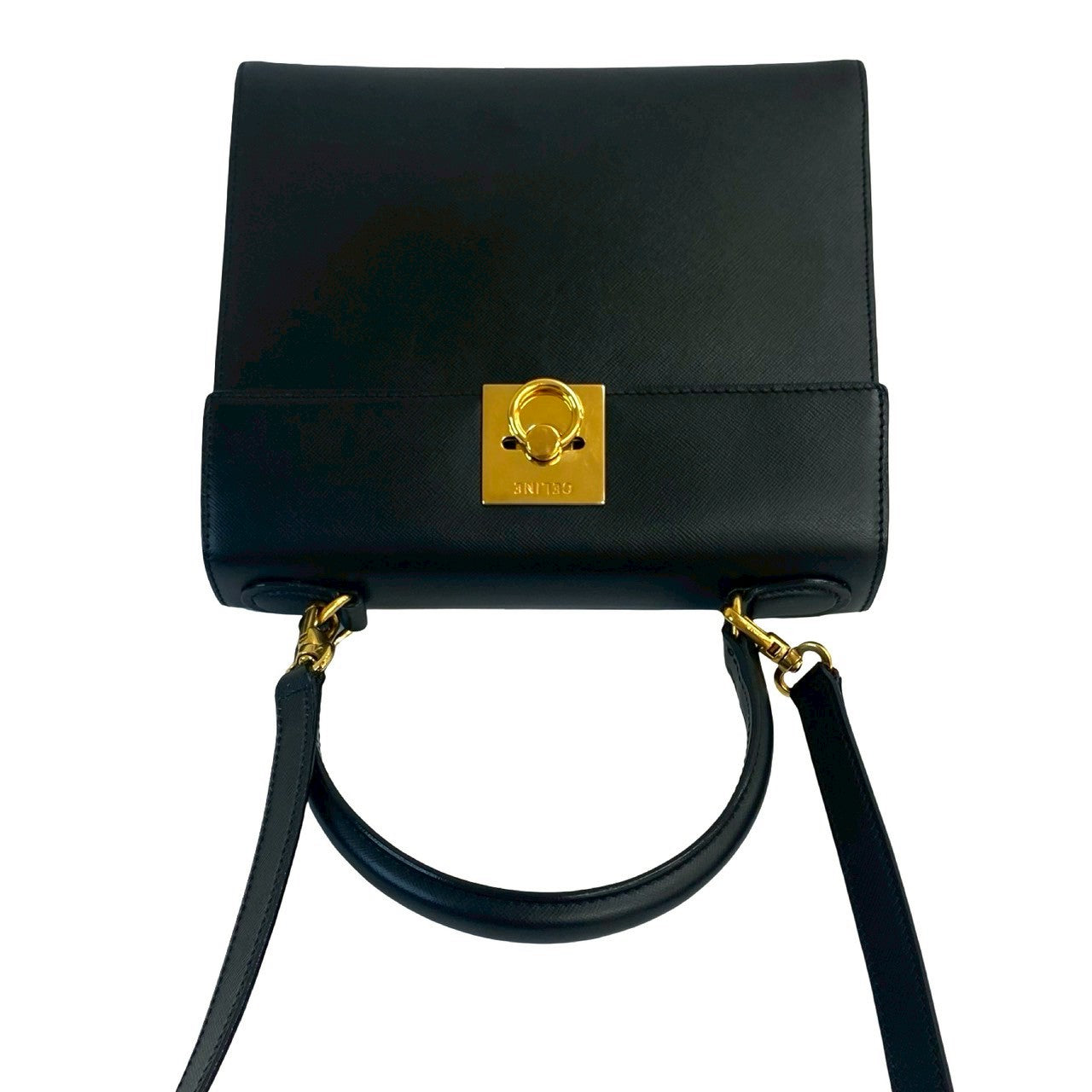 Celine Shoulder Bag Leather Black