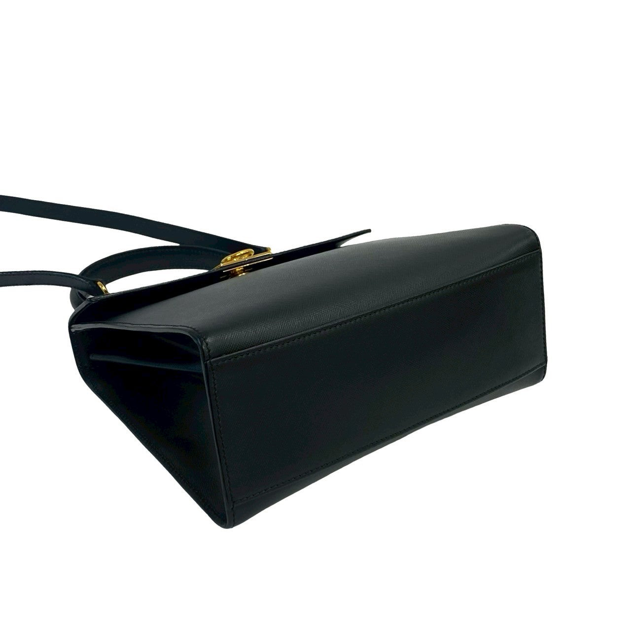 Celine Shoulder Bag Leather Black