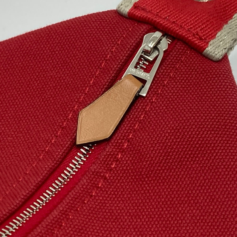 Hermes Handbag Canvas Red Shoulder Bag Shoulder Bag Vanity Bag Brid A Black Gm Women
