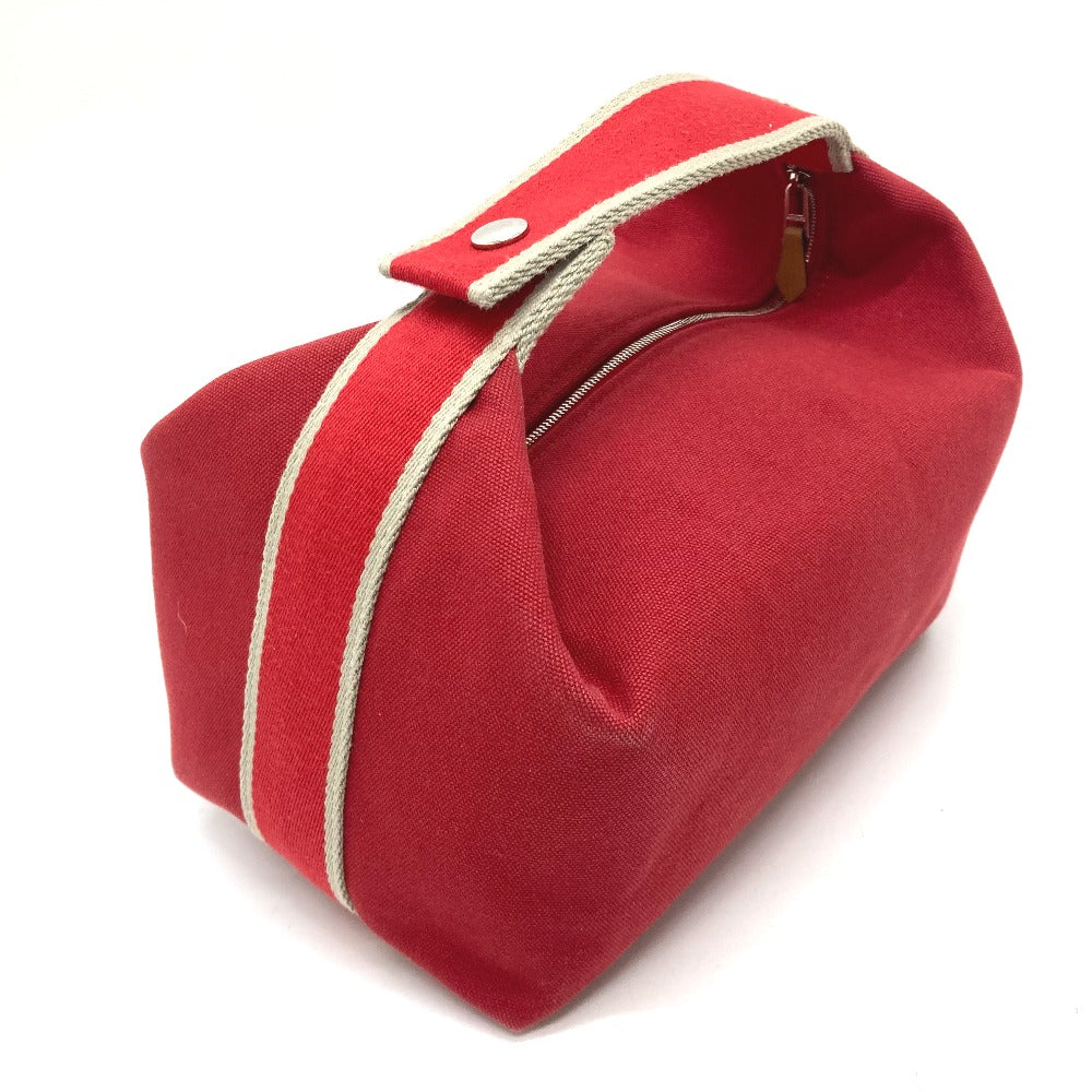 Hermes Handbag Canvas Red Shoulder Bag Shoulder Bag Vanity Bag Brid A Black Gm Women