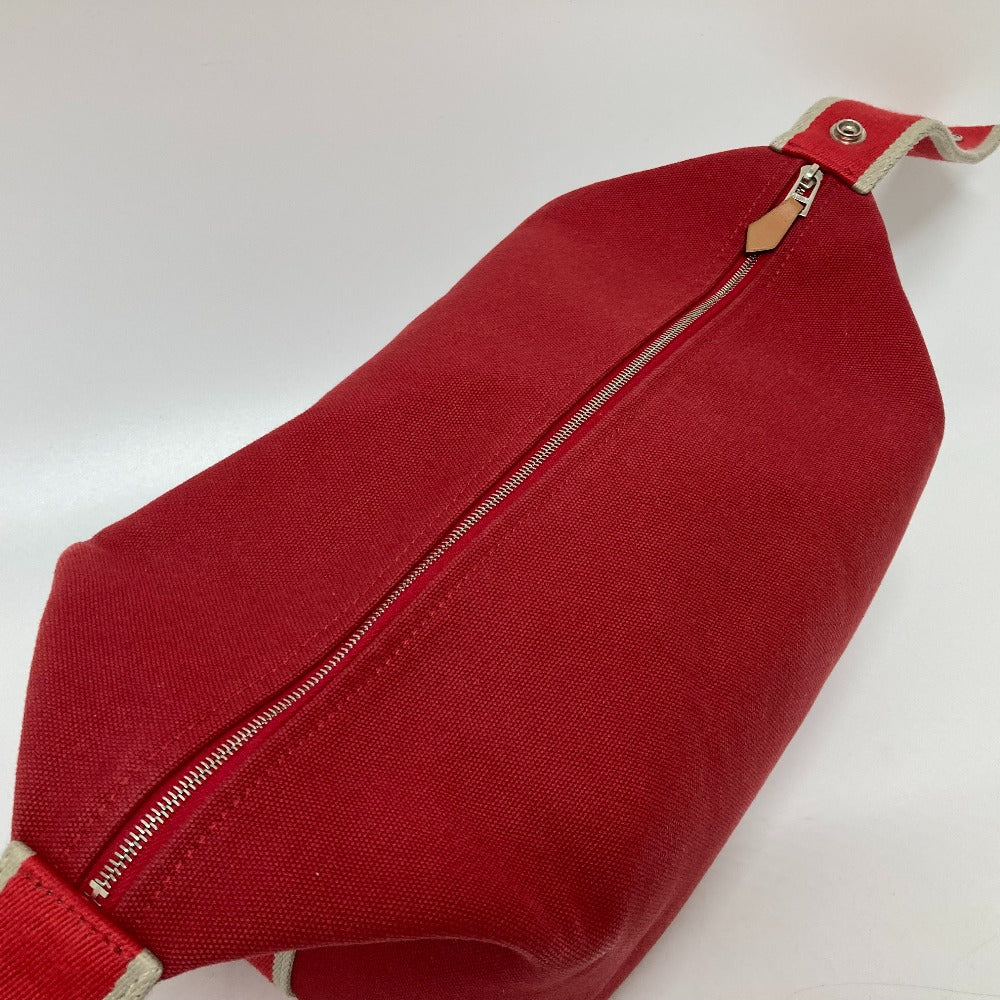 Hermes Handbag Canvas Red Shoulder Bag Shoulder Bag Vanity Bag Brid A Black Gm Women