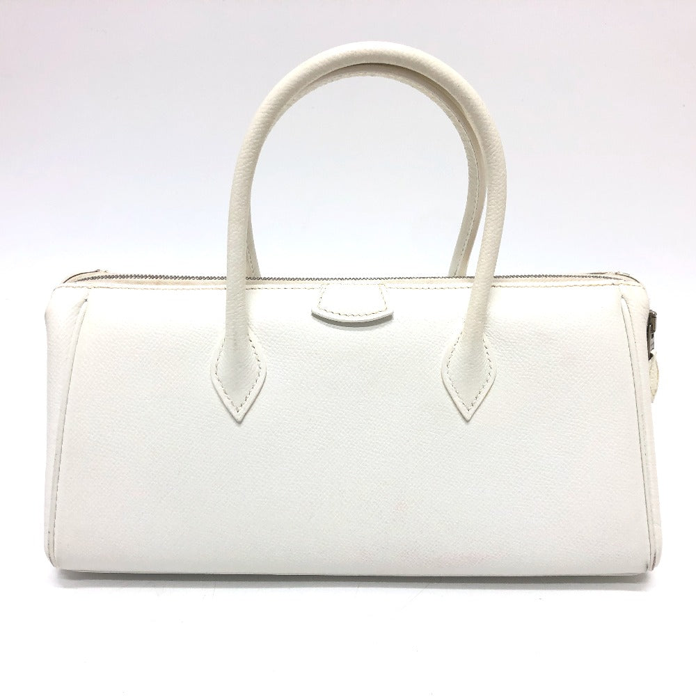 Hermes Handbag Epsom White Pararibbe Bay 27 Women