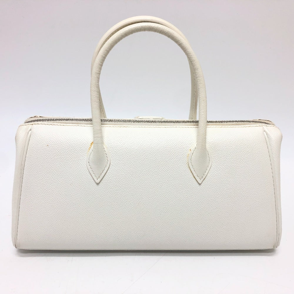 Hermes Handbag Epsom White Pararibbe Bay 27 Women