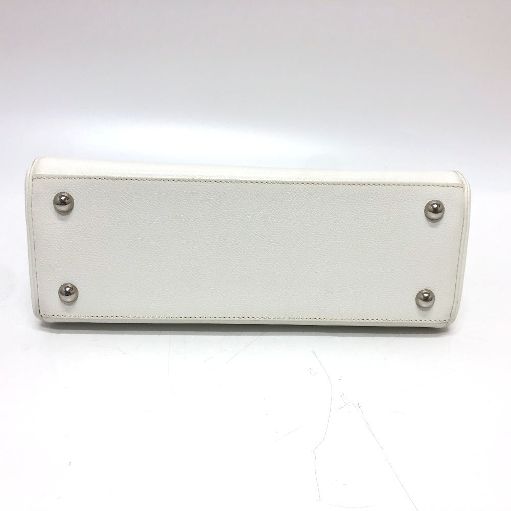 Hermes Handbag Epsom White Pararibbe Bay 27 Women