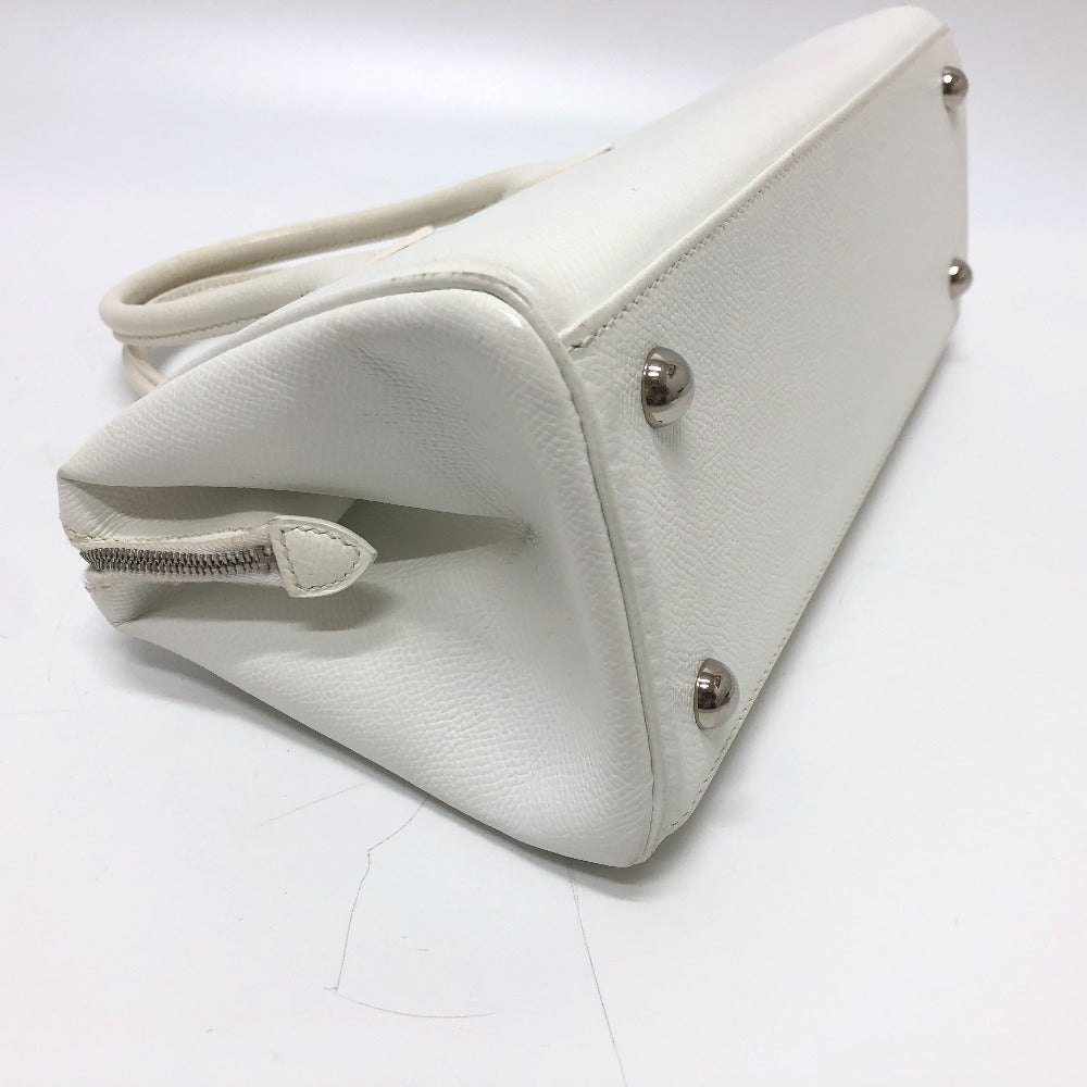 Hermes Handbag Epsom White Pararibbe Bay 27 Women