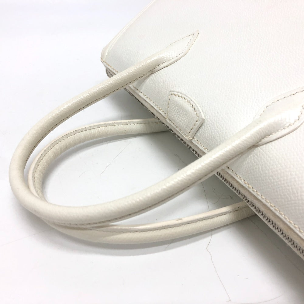 Hermes Handbag Epsom White Pararibbe Bay 27 Women