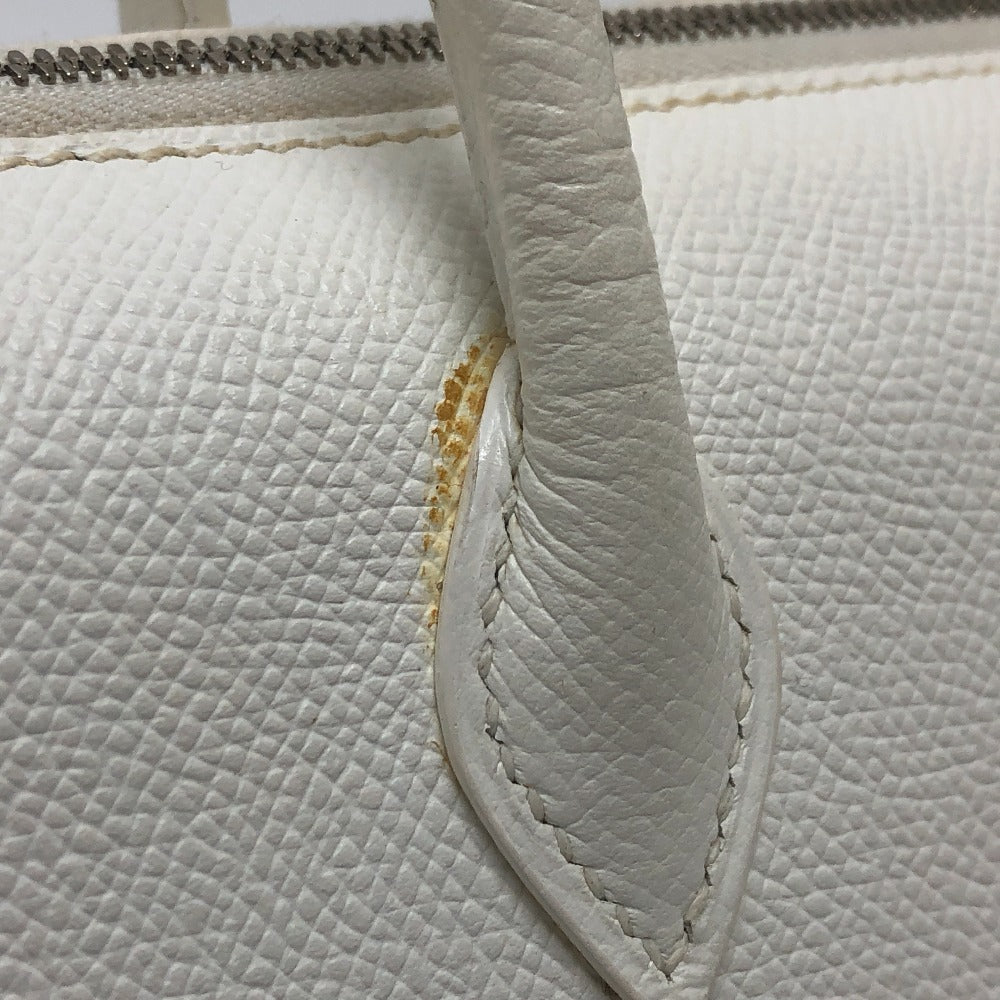Hermes Handbag Epsom White Pararibbe Bay 27 Women