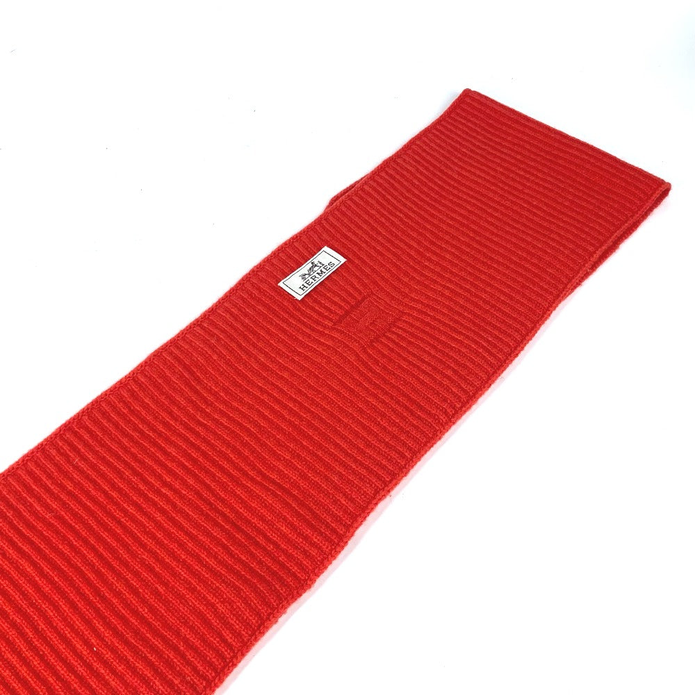 Hermes Scarf Wool Orange H Logo Snood Unisex(Unisex)