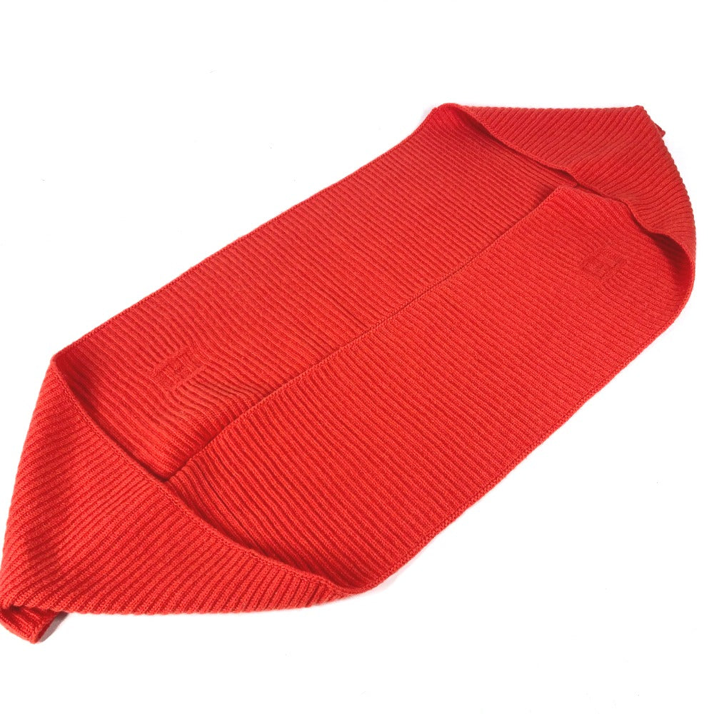Hermes Scarf Wool Orange H Logo Snood Unisex(Unisex)