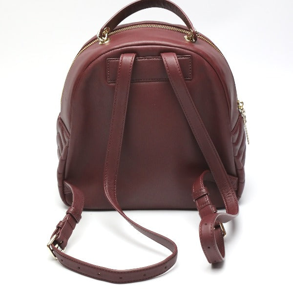 Kate Spade Backpack Leather Bordeaux Bag Quilting Women