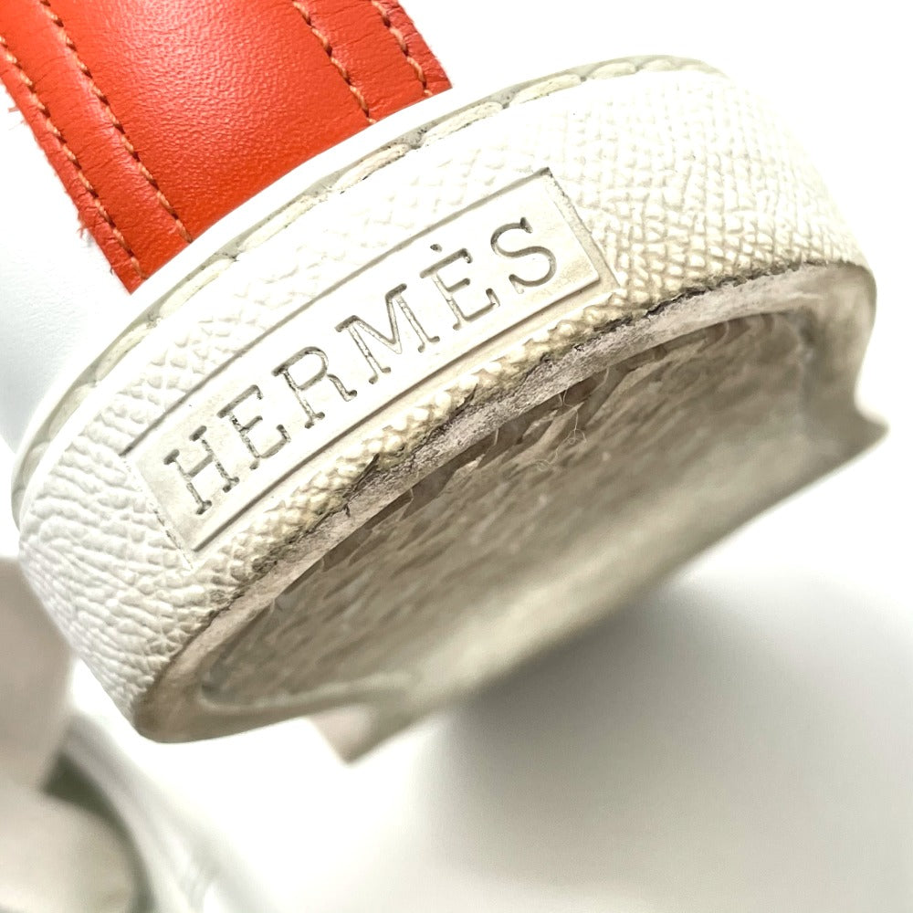 Hermes Sneakers Leather Whitex Orange Avantage 2020Stainless Steel Women 35
