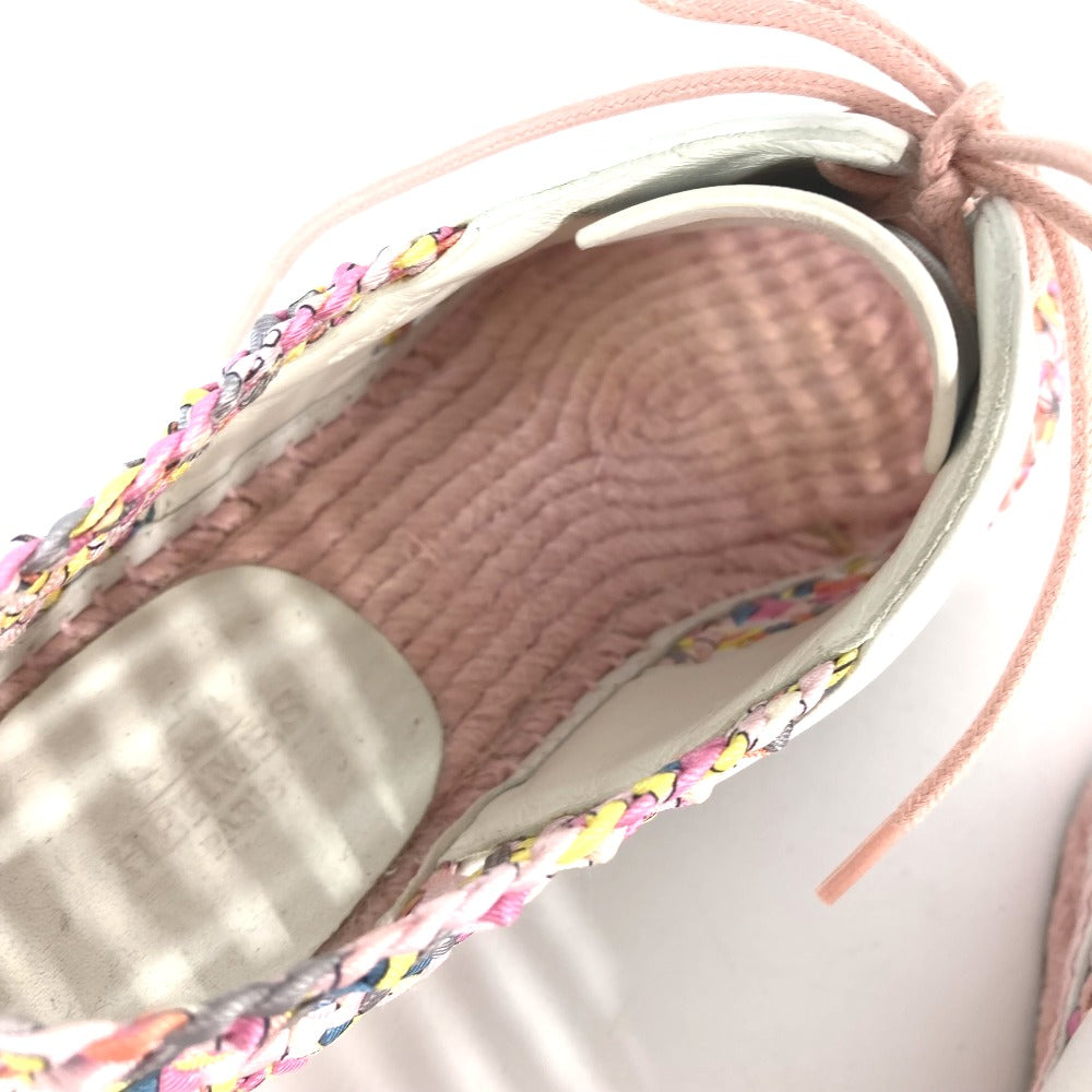 Hermes Sneakers Leather, Silk Light Pink Women 35