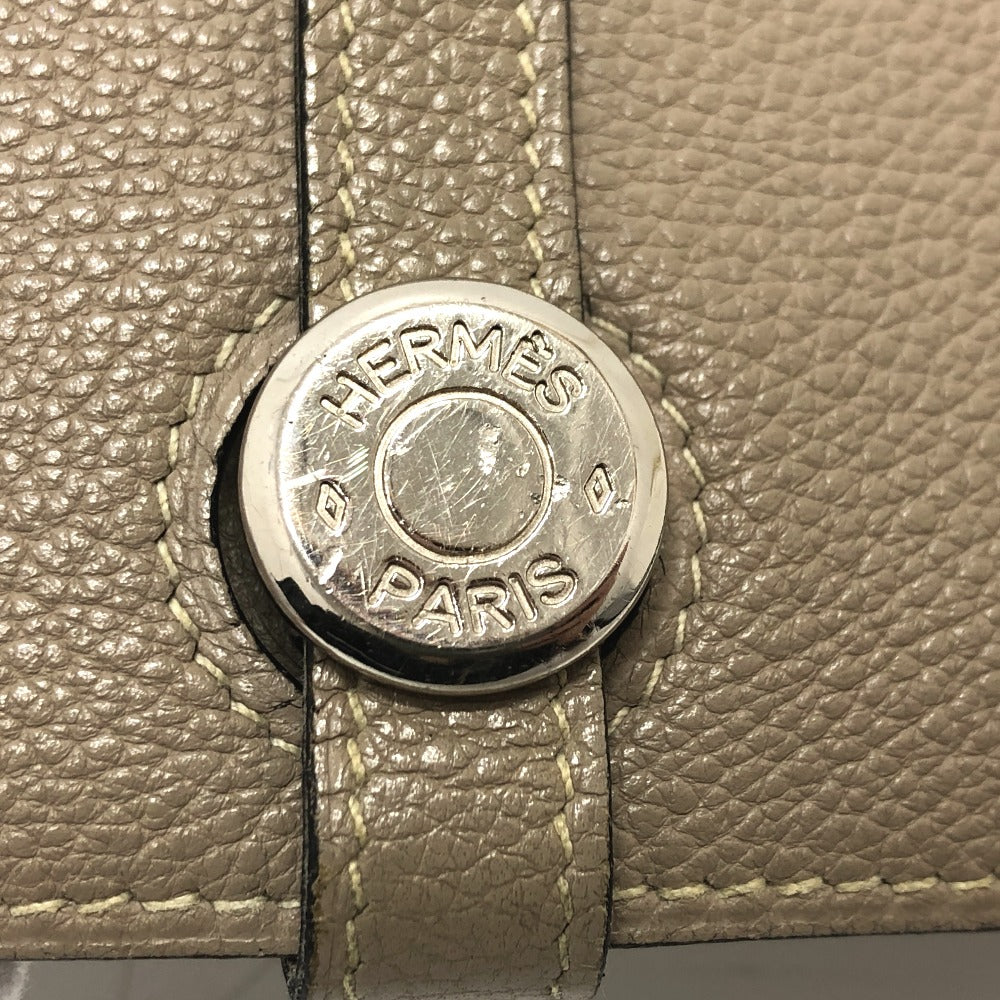 Hermes Long Wallet Purse Togo Beige Dogon Gm Women