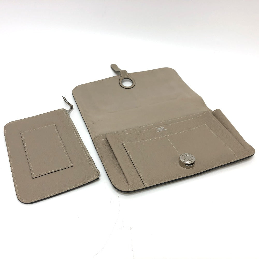 Hermes Long Wallet Purse Togo Beige Dogon Gm Women