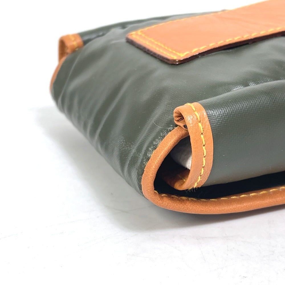 Hunting World Pouch Nylon / Leather Dark Green Logo Belt Pouch Mens(Unisex)