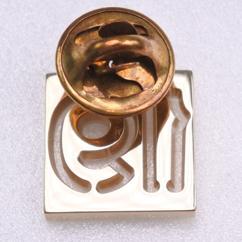 Chanel Brooch Plated Gold, Rhinestones Gold Pin Brooch No.19 Women