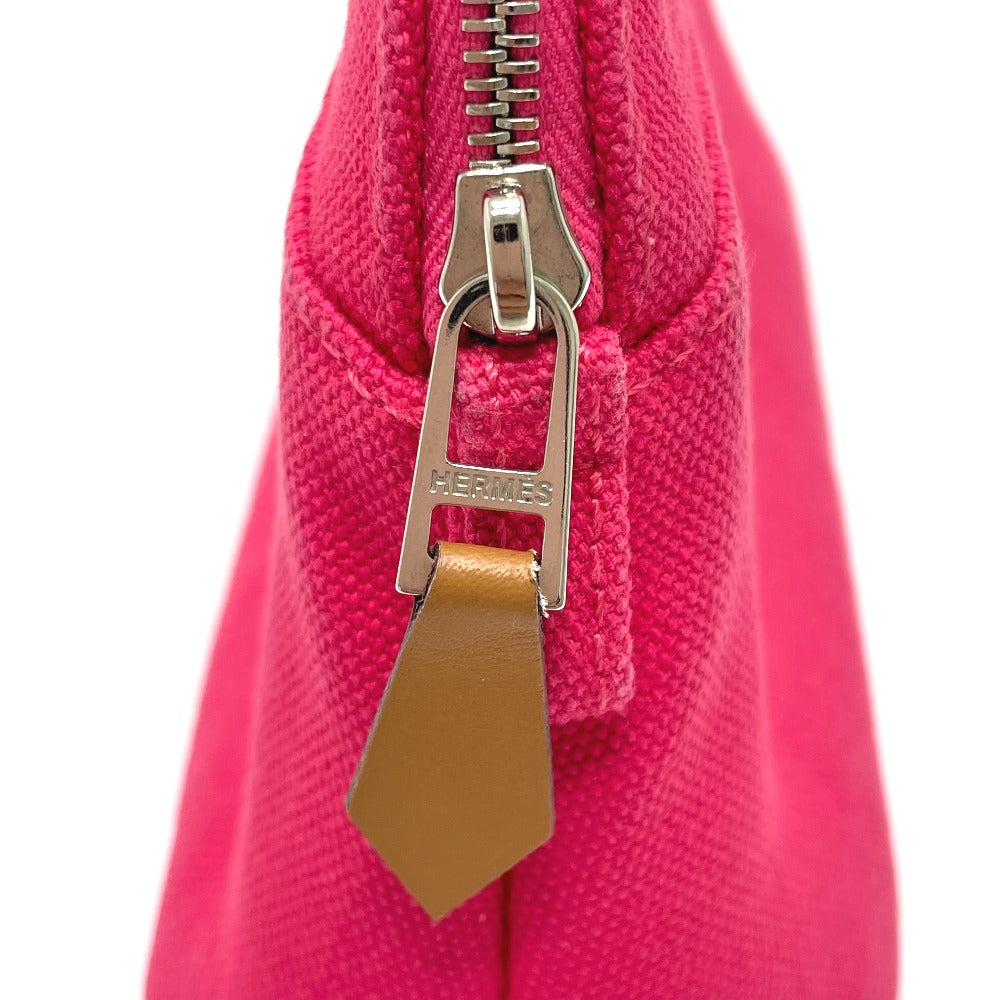 Hermes Pouch Canvas Pink Accessory Case Bored Pouch 20