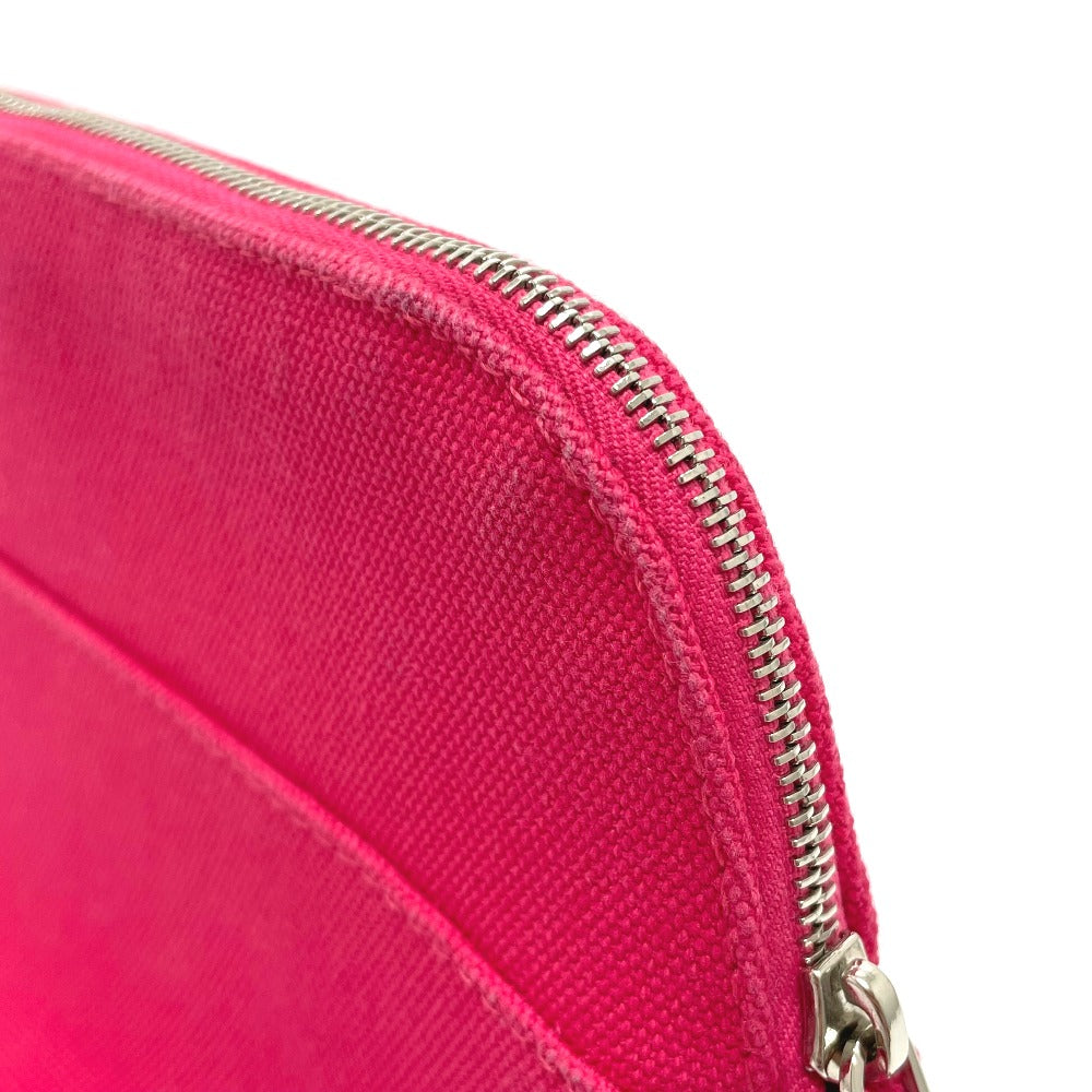 Hermes Pouch Canvas Pink Accessory Case Bored Pouch 20