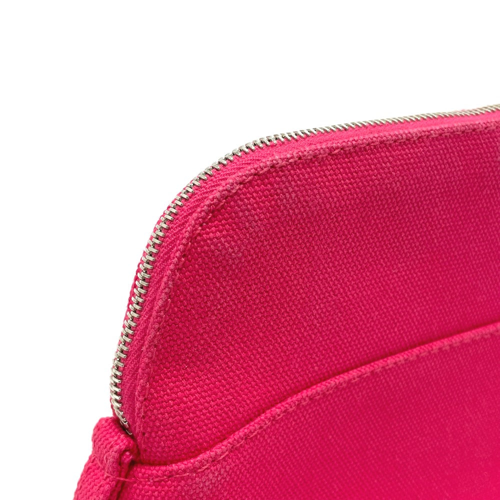 Hermes Pouch Canvas Pink Accessory Case Bored Pouch 20