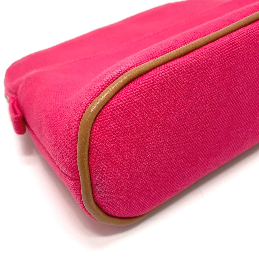 Hermes Pouch Canvas Pink Accessory Case Bored Pouch 20