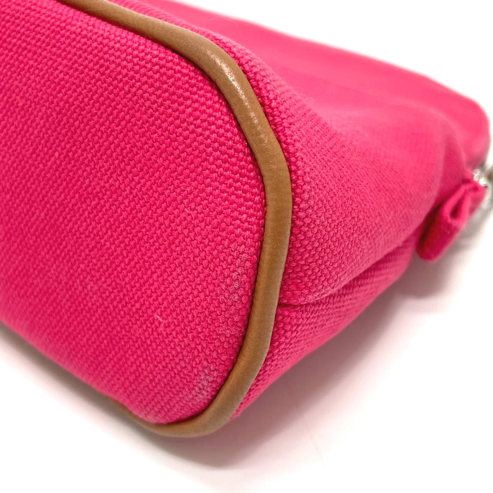 Hermes Pouch Canvas Pink Accessory Case Bored Pouch 20