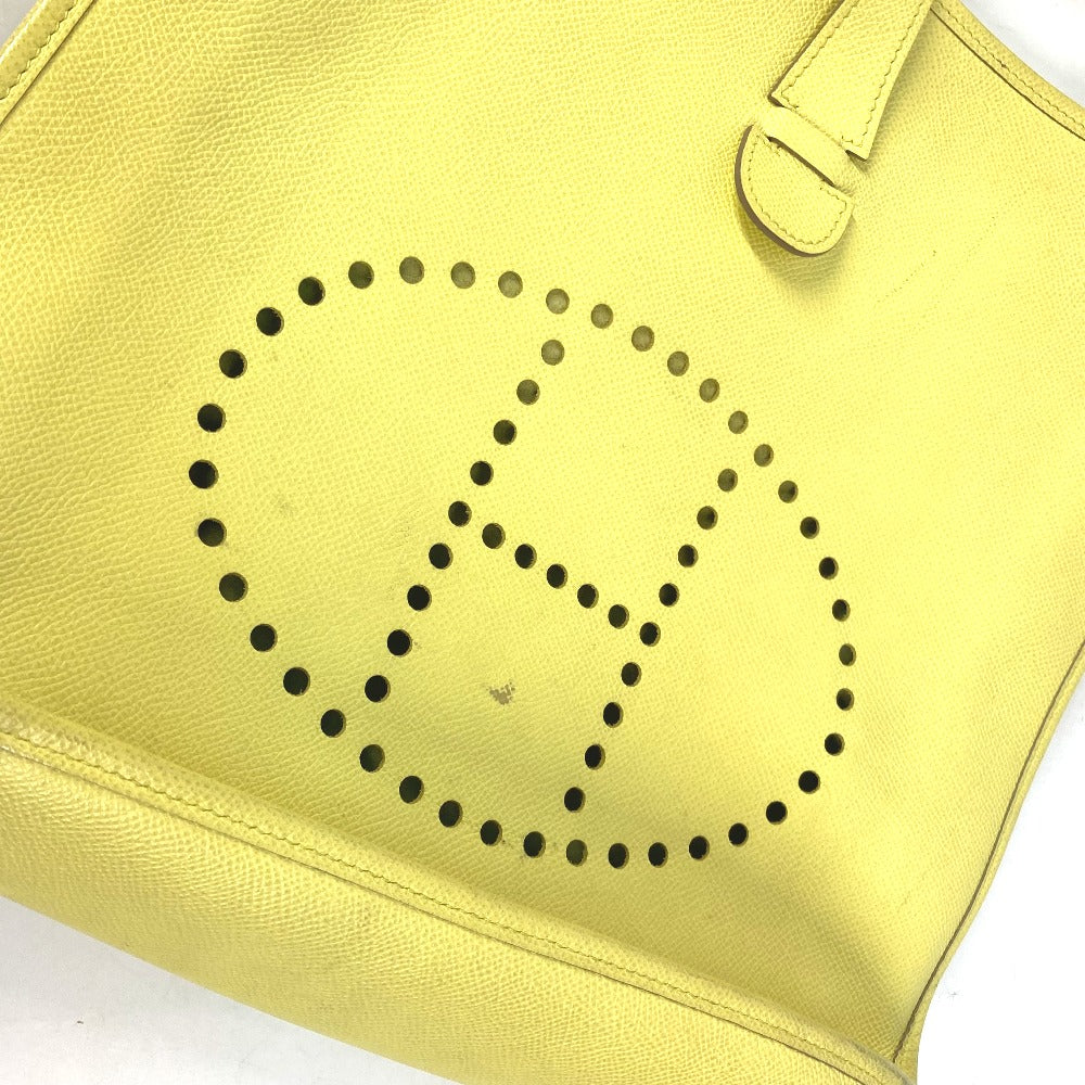 Hermes Shoulder Bag Epsom Yellow Crossbody Bag Evelyn 3 Gm Women
