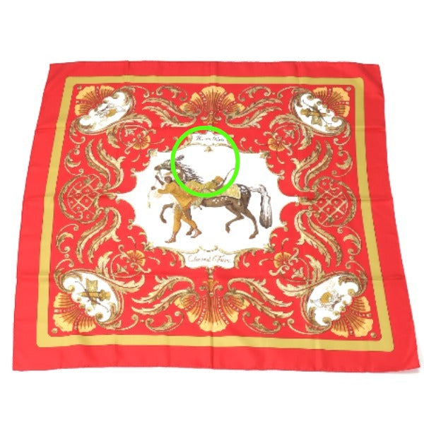 Hermes Scarf Silk Yellow Springs Scarf Carre90 Women